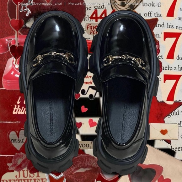 Black Princess Polly platform penny loafers 🖤 - Picture 4 of 8